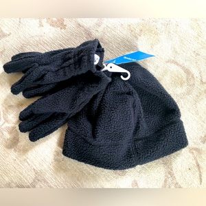 💙Youth Columbia Boulder Springs hat glove set youth L black hat & gloves black